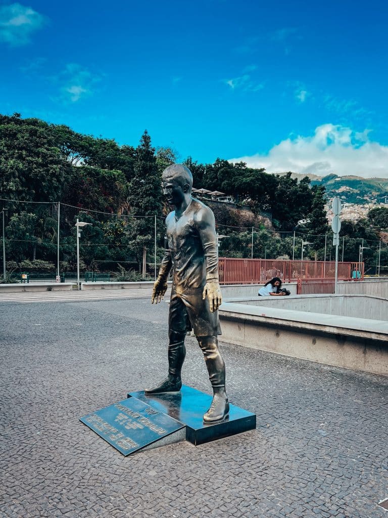 The Ronaldo statue in Funchal, Madeira