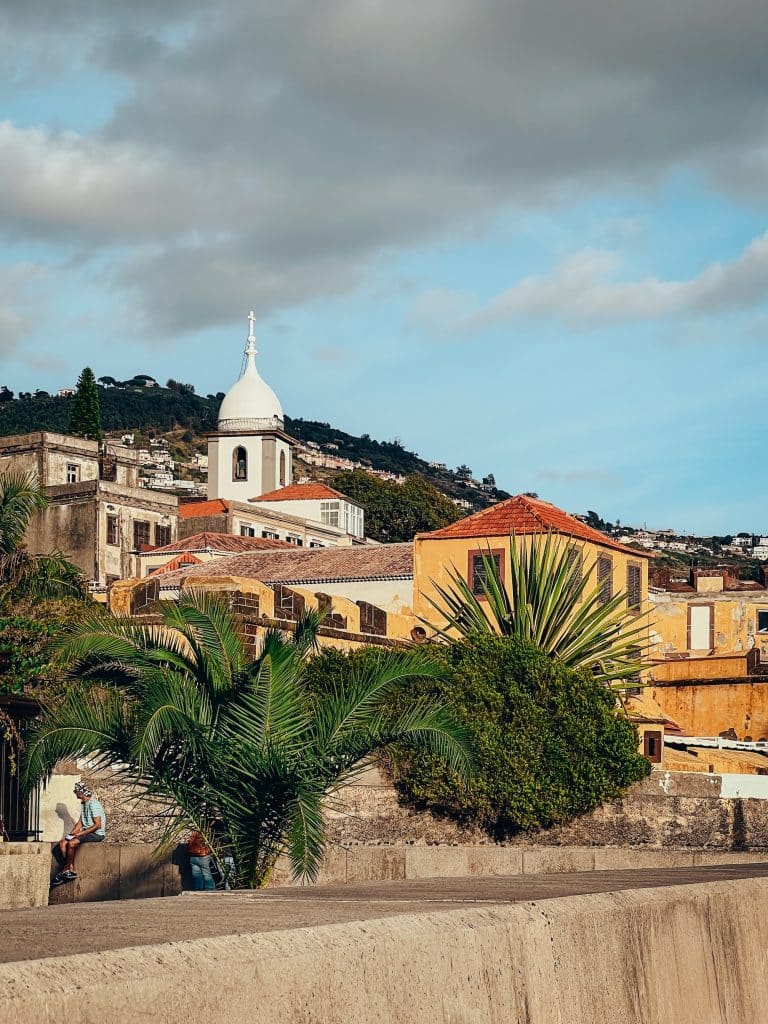 Funchal’s old town with the tower of the Socorro church