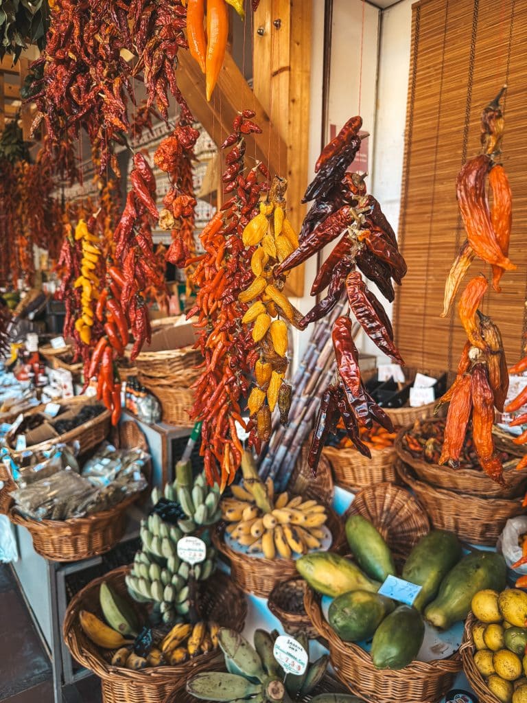 Fruit and snacks from Madeira