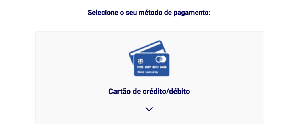 Simplifica: paying by credit or debit card