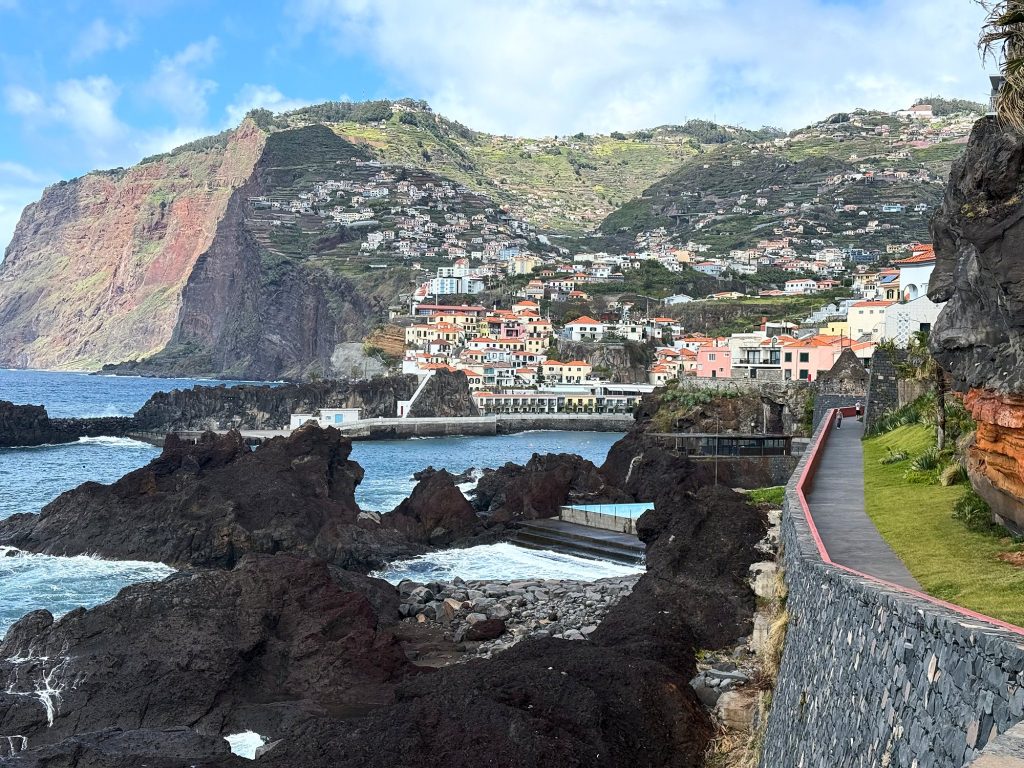 The Cabo Girão cliff seen from the promenade in Câmara de Lobos