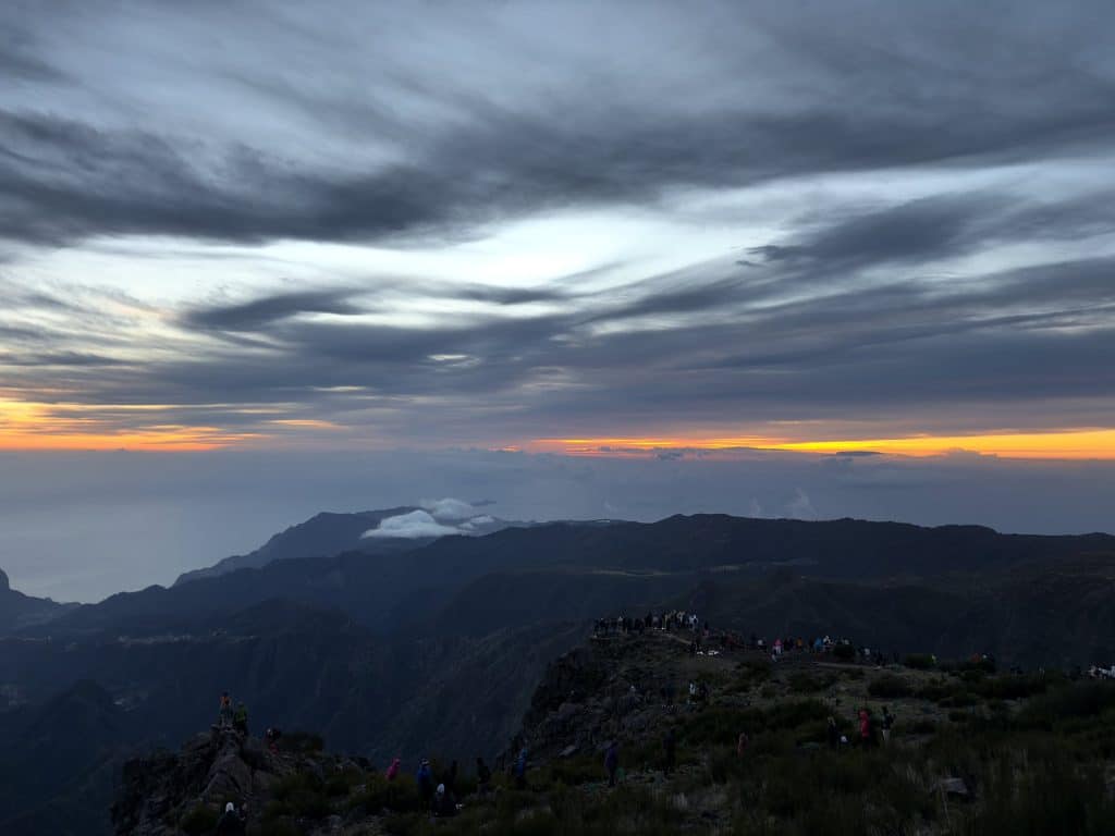 Dramatic dawn sky over Pico do Arieiro