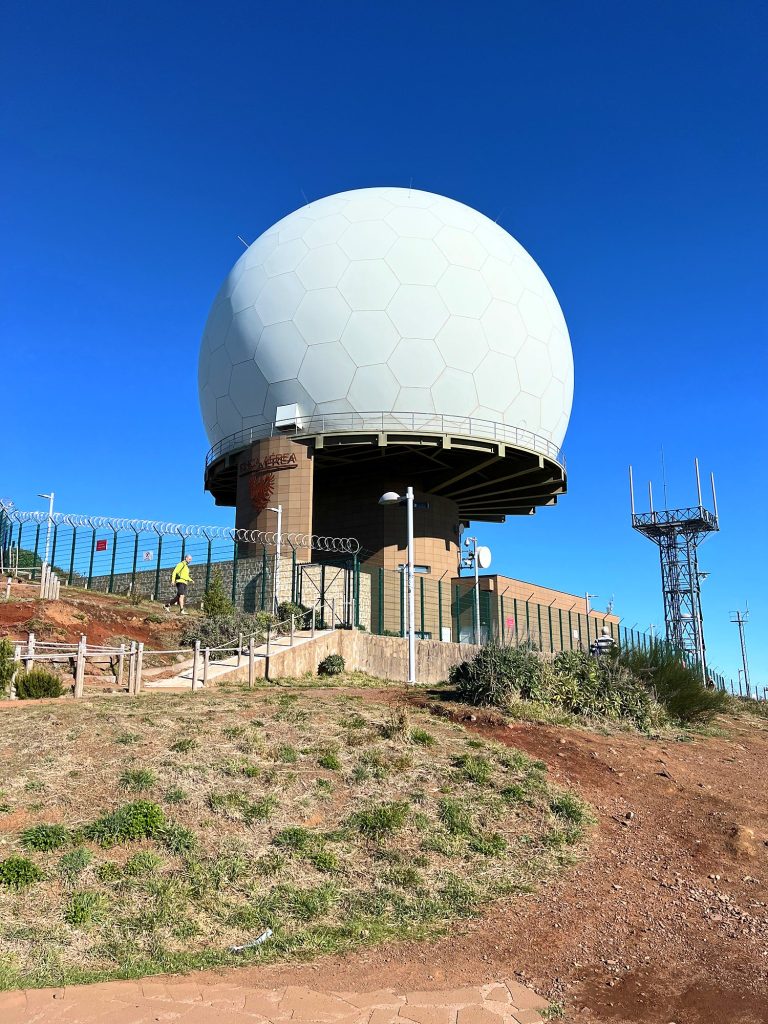 The radar on the summit of Pico do Arieiro by the car park and viewpoint